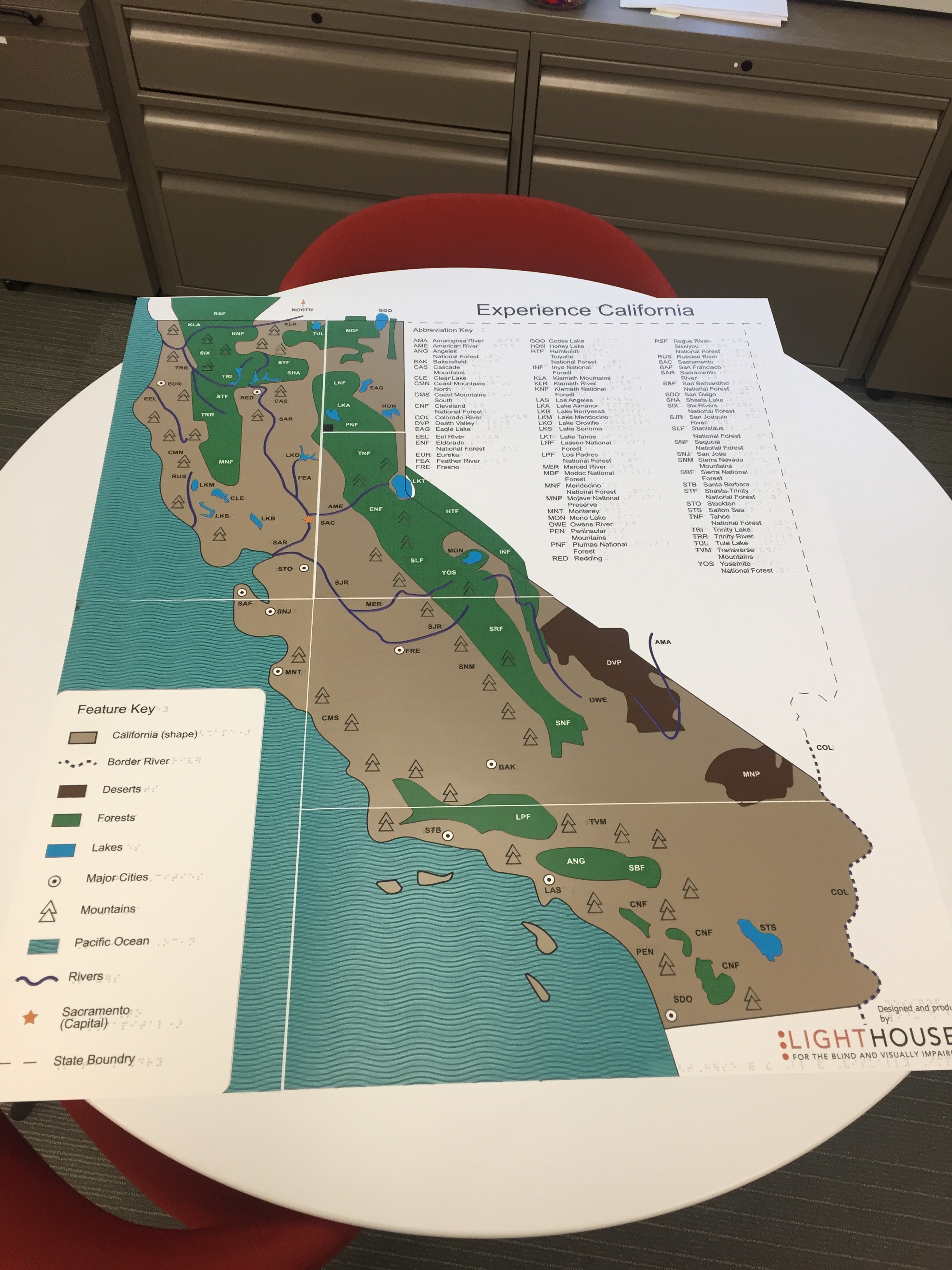 The whole map of California.