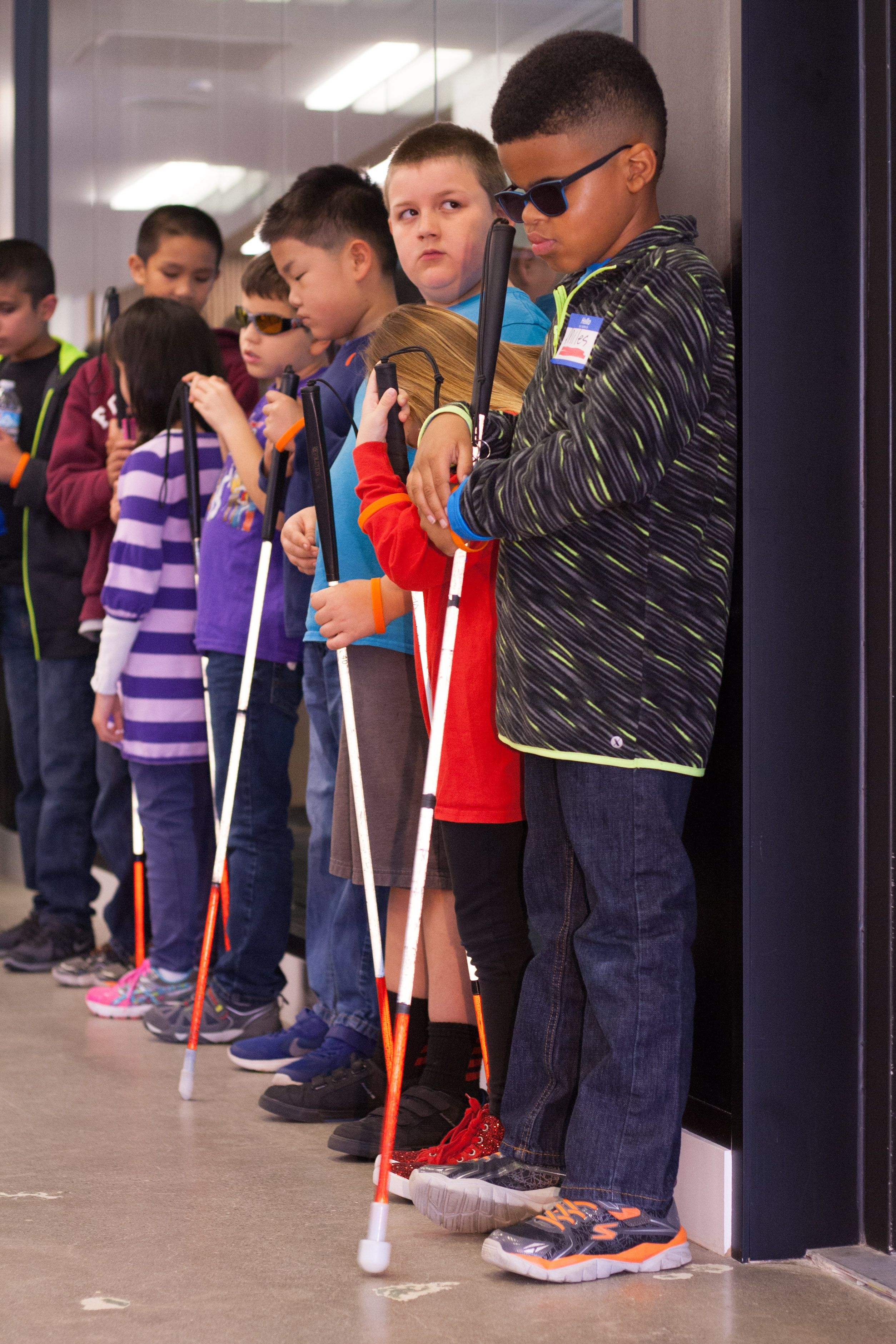 The young competitors wait in line before the festivities start.