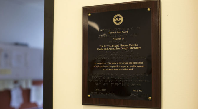 LightHouse’s MAD Lab Receives the Robert S. Bray Award for Innovation in Tactile Graphics