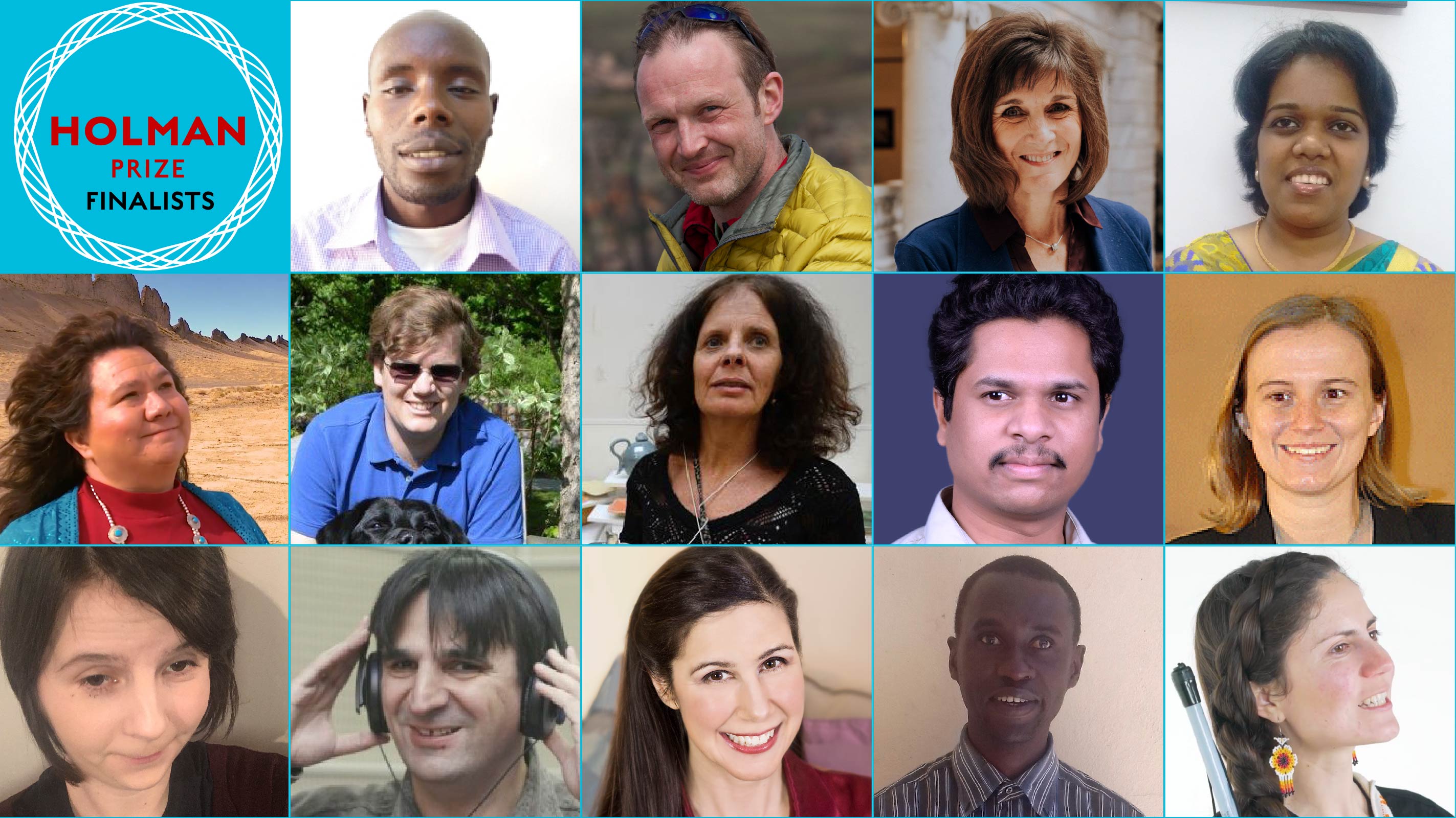 Grid of photos of the 2018 Holman Prize Finalists