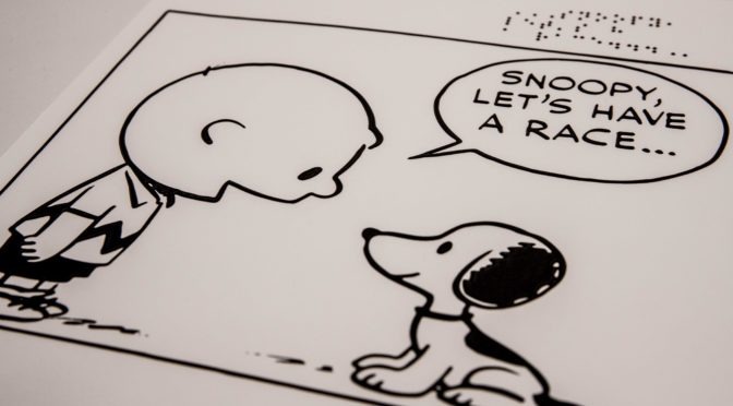 LightHouse’s MAD Lab designs tactile comic strips for the Charles M. Schulz Museum
