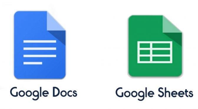Image: The Google Docs and Google Sheets icons.