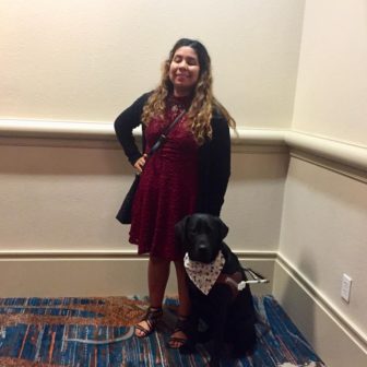 Daisy and her guide dog Miles