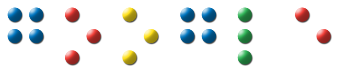 Google Logo, written in Braille