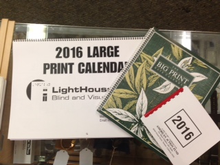 A variety of calendars on display