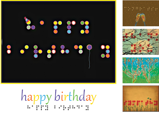 a braille birthday card