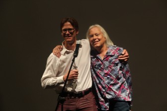 Filmmaker John Schaffer and Laura Nagle receive the Superfest 2014 Excellence Award for Vectors of Autism: A Documentary about Laura Nagle