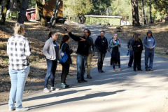 Camp Director Tony Fletcher gives a tour of EHC to volunteers.